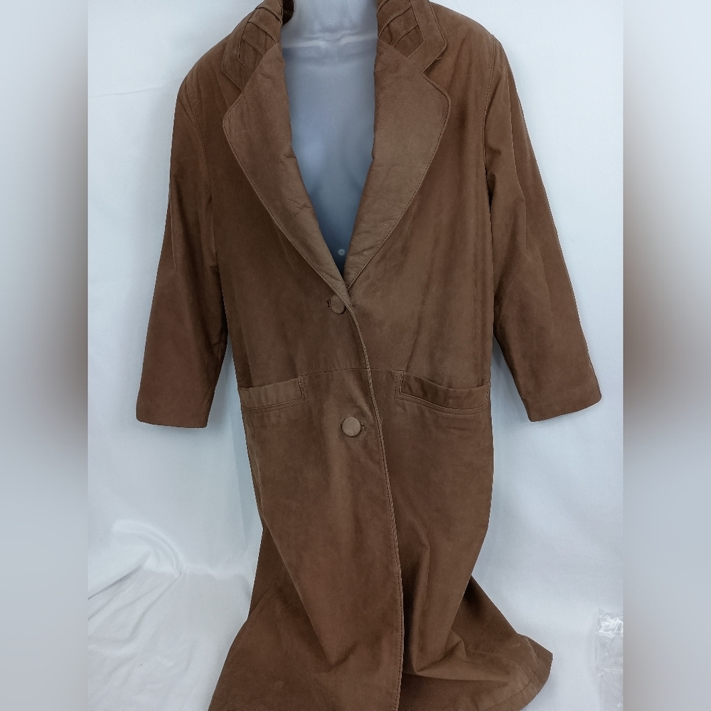 Petite Sophisticate Brown Trench Coat